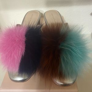 Loeffler  Randall  fix fur slide